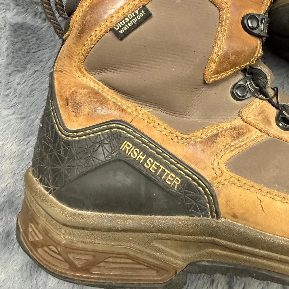 Irish Setter 83864 Work Boots Mens 10.5 Brown Waterproof BOA Safety Toe Leather